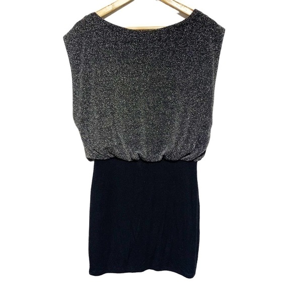 Le Chateau Shimmer Top Black Skirt Mini Dress Size M - Picture 2 of 9